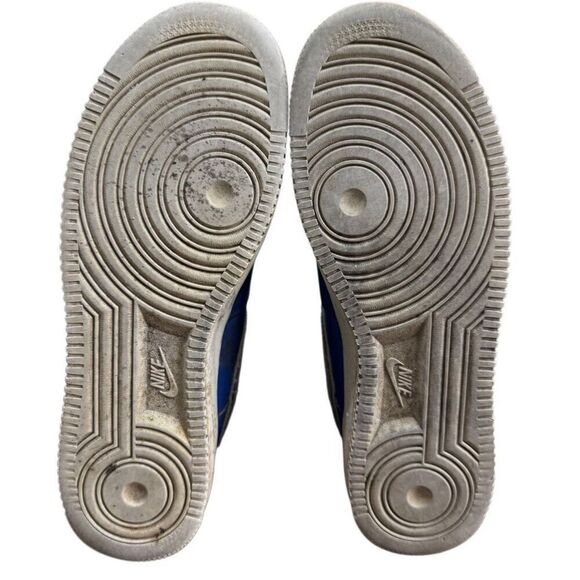 Nike Air Force 1 Low Mens 11 Chenille Swoosh Royal Blue Shoes 823511-409 - Picture 3 of 10